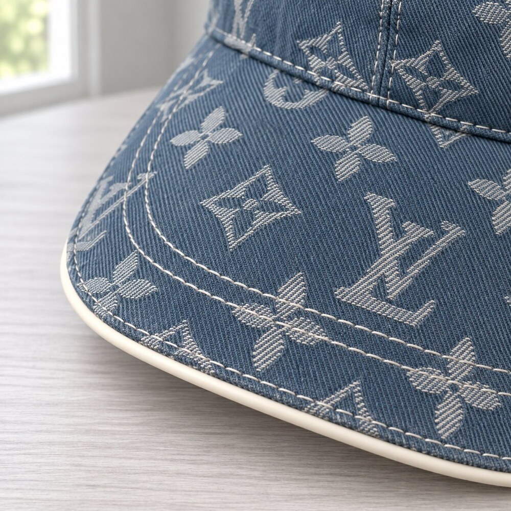 Louis Vuitton Blue Monogram Cap - Picture 6 of 6
